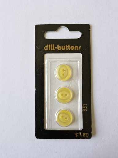 [000831] 1/2" Polyester button yellow