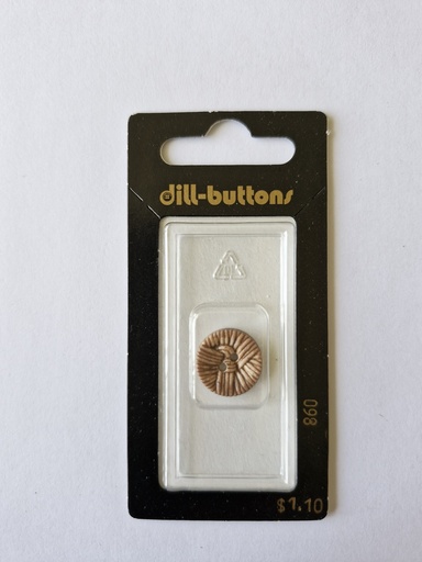 [000860] 5/8" Polyamid button brown