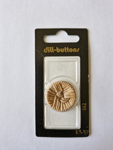 [000862] 1" Polyamid button brown