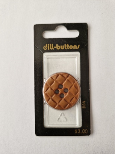 [000864] 1-3/16" polyamide fashion button brown