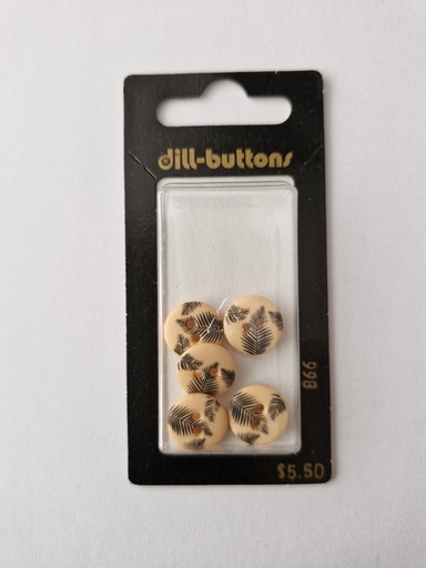 [000866] 1/2" polyamide button orange