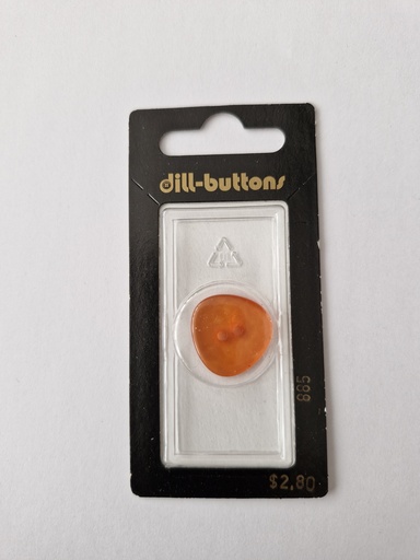 [000885] 13/16" polyester button orange