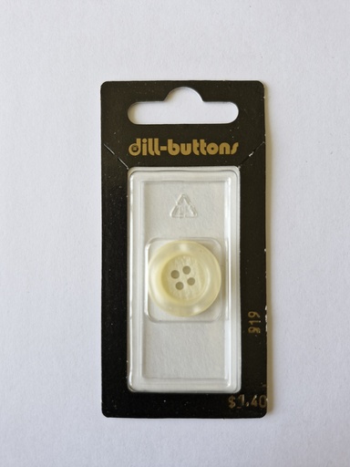 [000919] 3/4" Polyester button white