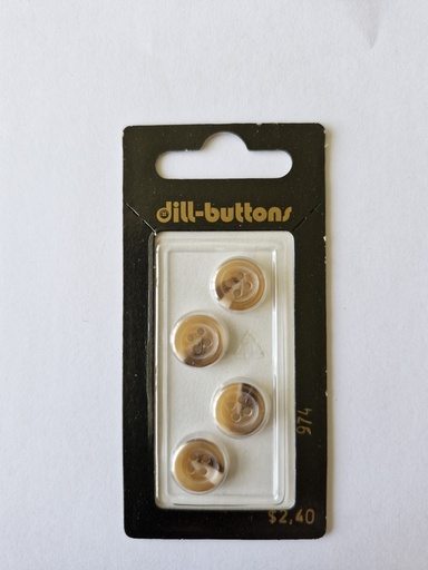 [000974] 7/16" Polyester button beige