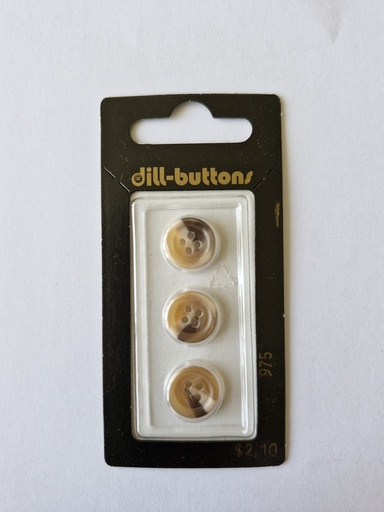 [000975] 1/2" Polyester button beige