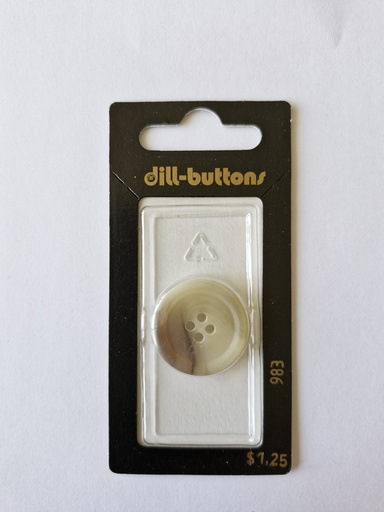 [000983] 7/8" Polyester button beige