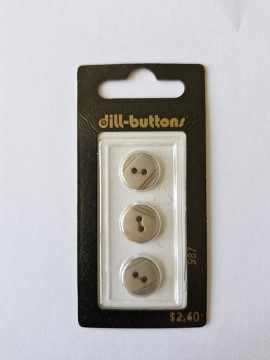 [000987] 1/2" Polyamid button beige