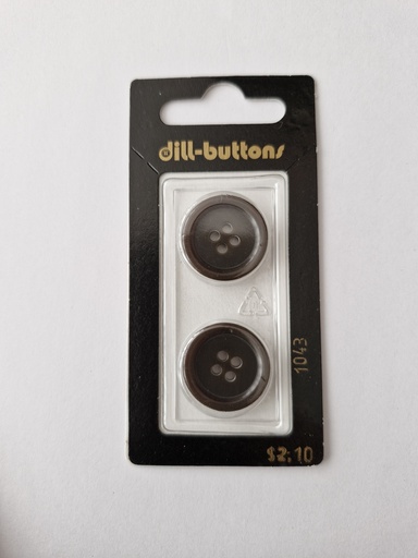 [001043] 13/16" polyester button brown