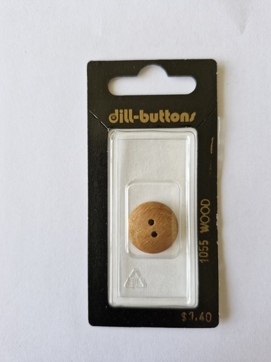 [001055] 1-1/16" Wood-button brown