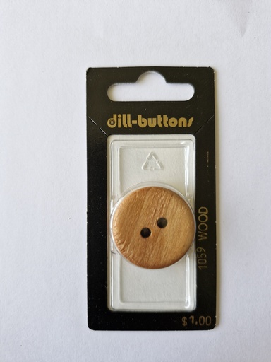 [001059] 1-1/8" Wood-button brown