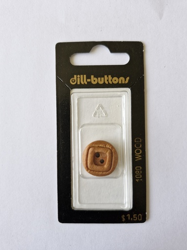 [001080] 1-1/16" Wood-button brown