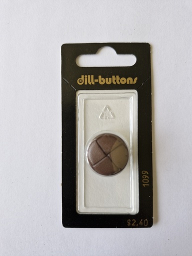 [001099] 3/4" polyamide imitation leather button brown