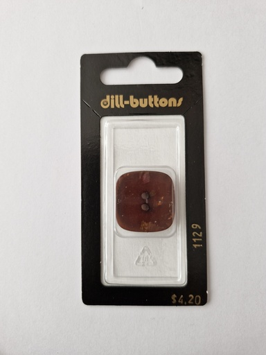 [001129] 1"   polyester button brown