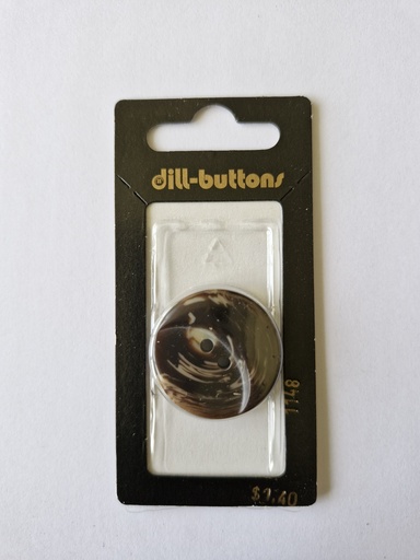 [001148] 1-1/8" Polyester button brown