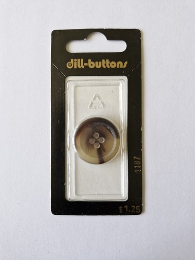 [001187] 7/8" Polyester button brown