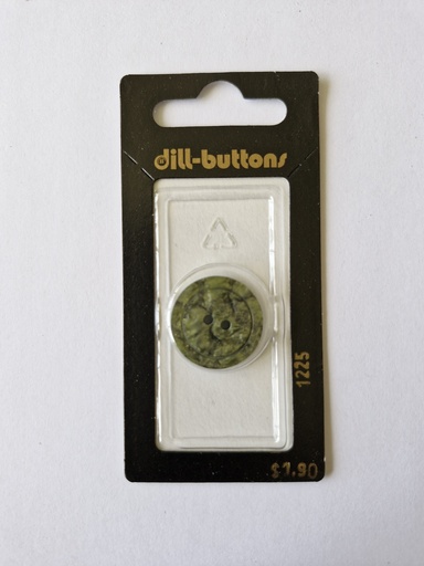 [001225] 3/4" Polyester button olive / dark green