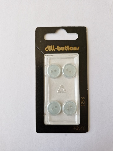 [001296] 7/16" Polyester button blue/light blue