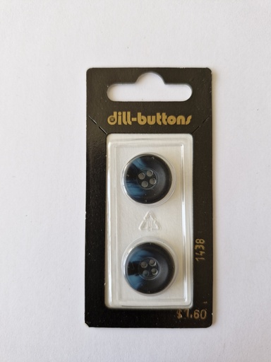 [001438] 1-1/16" Polyester button navy