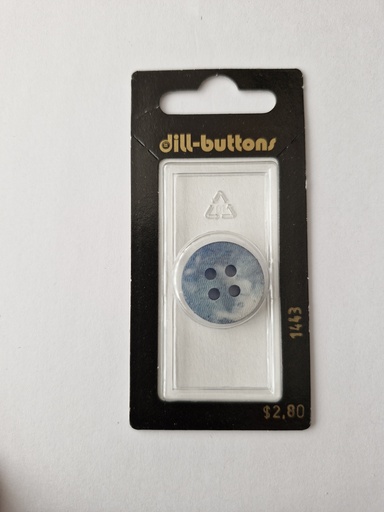 [001443] 3/4" polyester button blue