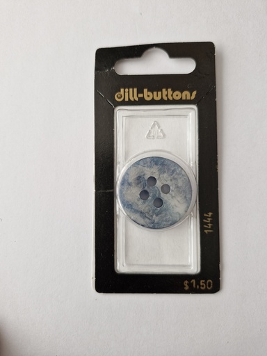 [001444] 1" polyester button blue