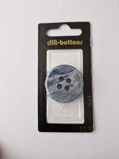 [001445] 1-3/16" polyester button blue