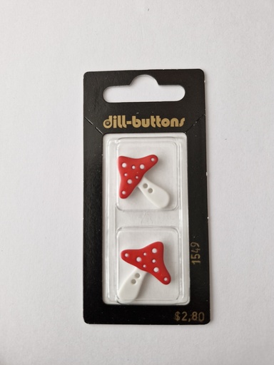 [001549] 1"   novelty button red