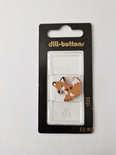 [001555] 1"   novelty button brown