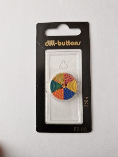 [001584] 7/8" novelty button orange