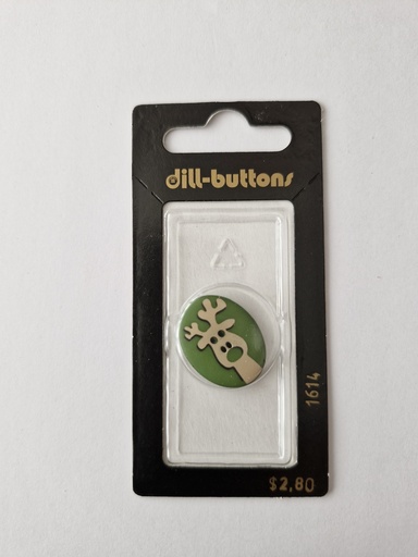 [001614] 7/8" novelty button green