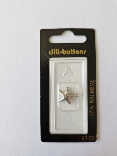 [001704] 11/16" Full metal button silver