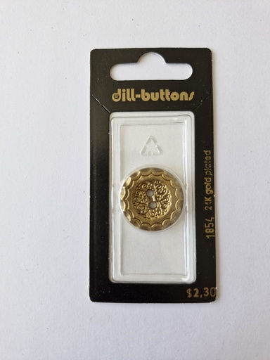 [001854] 7/8"  Polyamid button antique gold