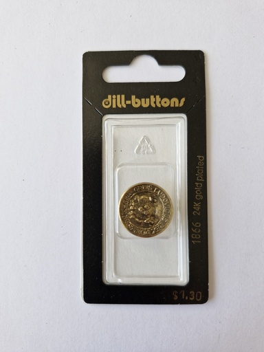 [001866] 11/16" Polyarnid button antique gold