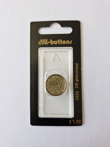 [001886] 1-1/16" Full metal button antique gold