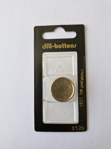 [001887] 3/4" Full metal button antique gold