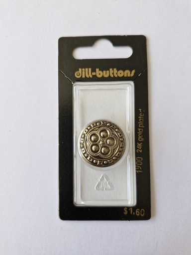 [001900] 7/8" Polyamid button antique gold