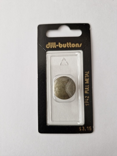 [001942] 1-1/16"  full metal button antique brass