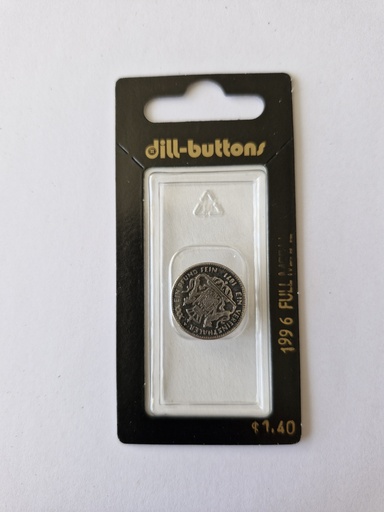 [001996] 1-1/16" Full metal button antique silver