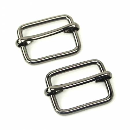[STS125BT] Two Slider Buckles 1" Gunmetal