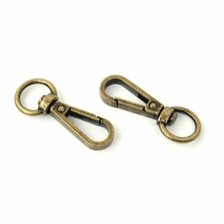 [STS160A] Two Swivel Hooks 1/2" Antique