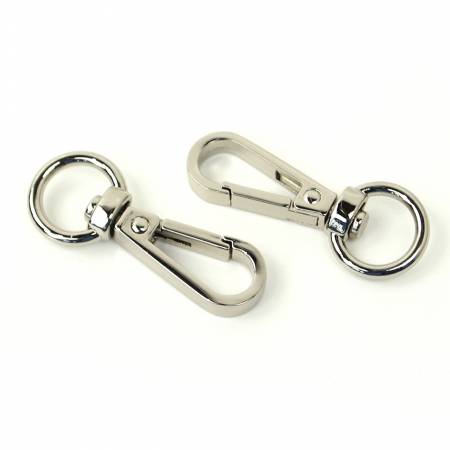 [STS160S] Two Swivel Hooks 1/2" Nickel