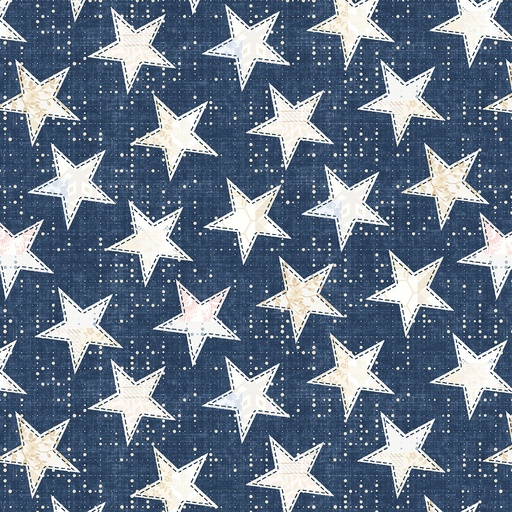 Pieces of America 8592S Blue Big Stars
