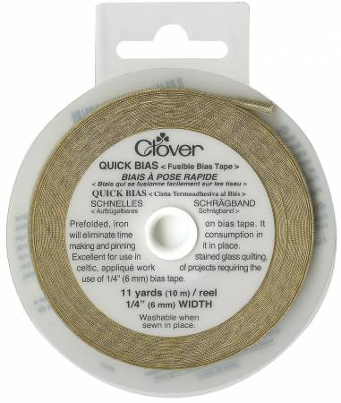 [700CV-GOLD] Fusible Quick Bias Metallic Gold 1/4in x 11 yds