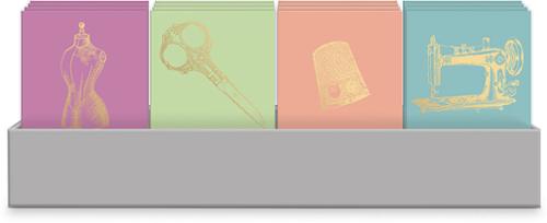 [1001 98] Pocket Notepad Dsply Foil Vntg