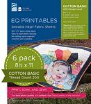 [P-FABRC] EQ Printables Inkjet Fabric Sheets 6/pkg