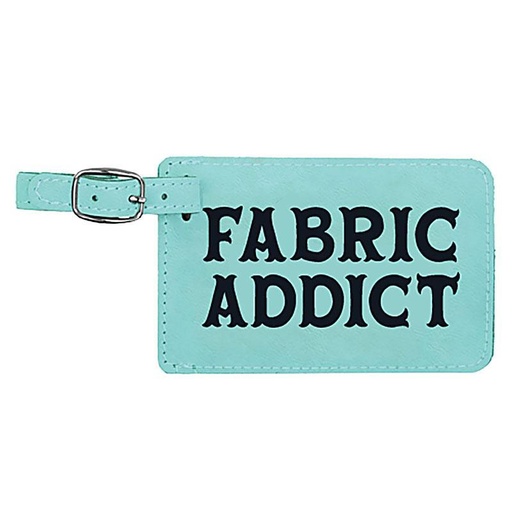 [573627] Luggage Tag Fabric Addict Teal